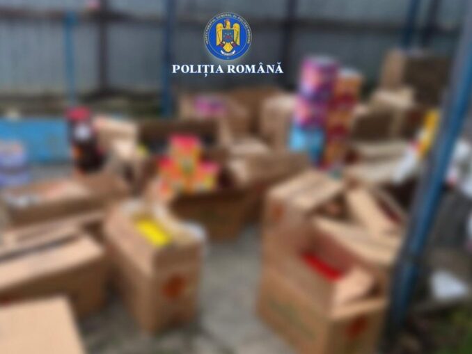 VIDEO Două tone de artificii interzise, descoperite de polițiștii din Călărași