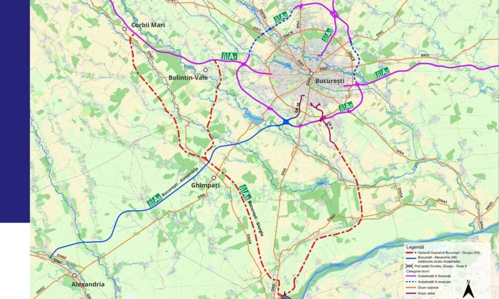 Drumul de mare viteză Bucureşti-Giurgiu. A fost semnat contractul pentru studiul de fezabilitate