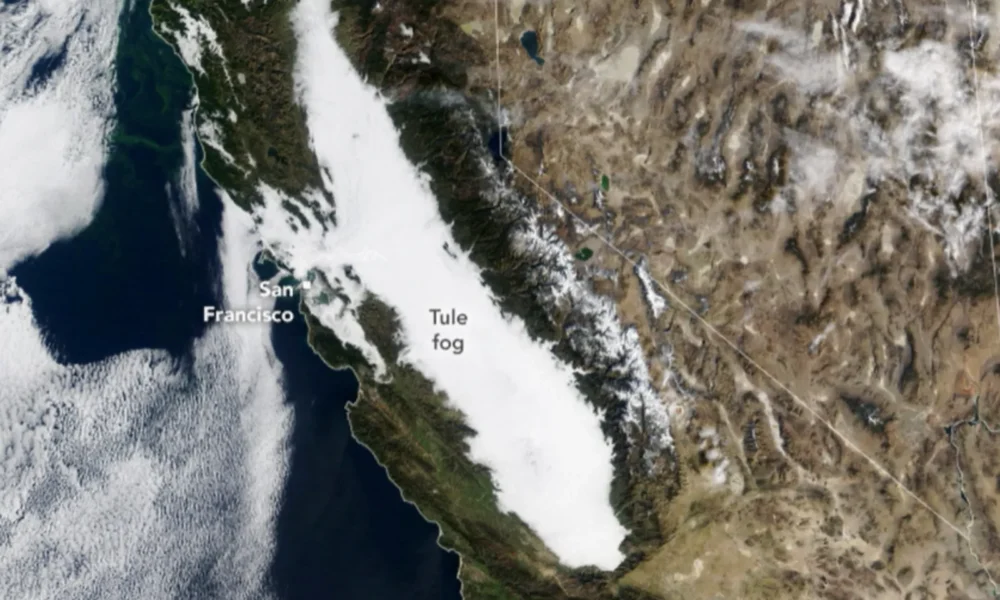 Imagini virale din satelit cu o „ceață de radiații”