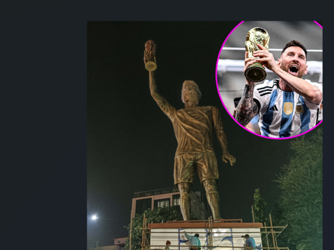 Messi din Calcutta. Statuie uriașă pentru starul argentinian