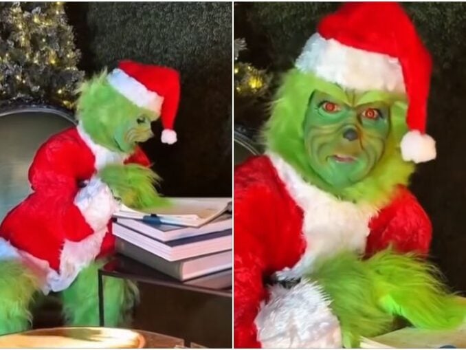 VIDEO Celine Dion, parodie de Crăciun. Melodia „All by myself”, cântată în costum de Grinch