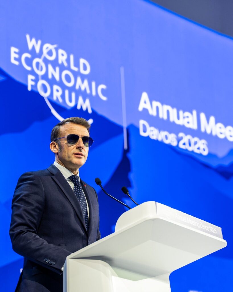 Emmanuel Macron la Davos FOTO Facebook World Economic Forum