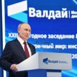 Vladimir Putin la reuniunea Valdai FOTO Facebook Ambasada Rusiei
