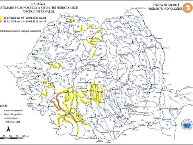 Hidrologii au actualizat prognoza: Risc de viituri rapide şi inundaţii locale