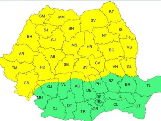 Meteorologii anunţă ninsori și intensificări ale vântului