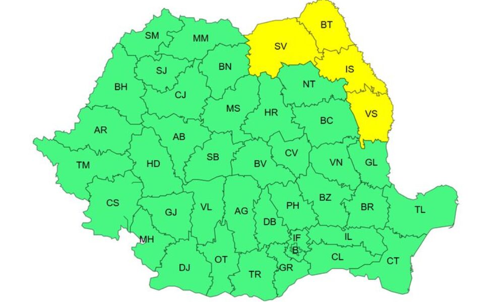 Hartă: România, sub val polar. Temperaturi extreme până marți