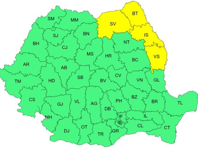 Hartă: România, sub val polar. Temperaturi extreme până marți