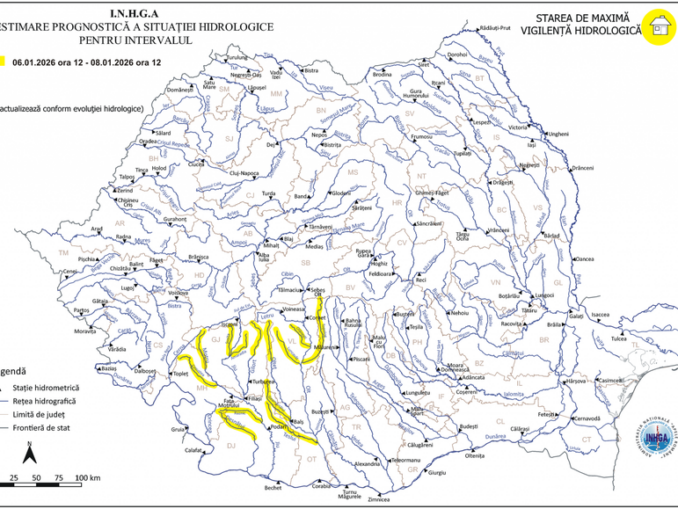 Alertă de inundații în sud-vestul țării