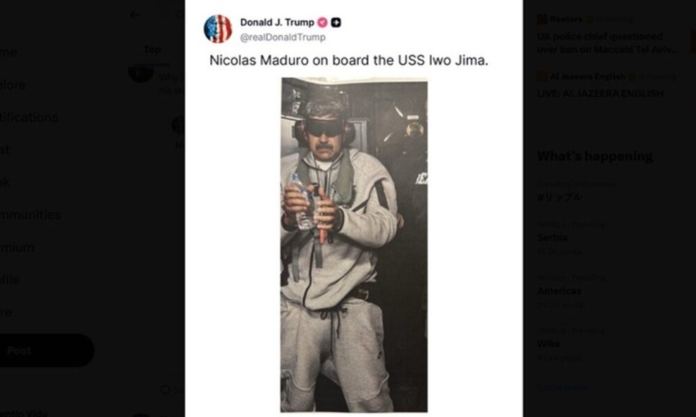 Prețul treningului purtat de Maduro în momentul arestării. Articolul vestimentar, viral pe internet