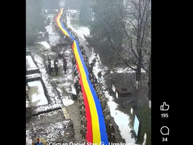 Steag de 100 m în cinstea Unirii Principatelor Române VIDEO