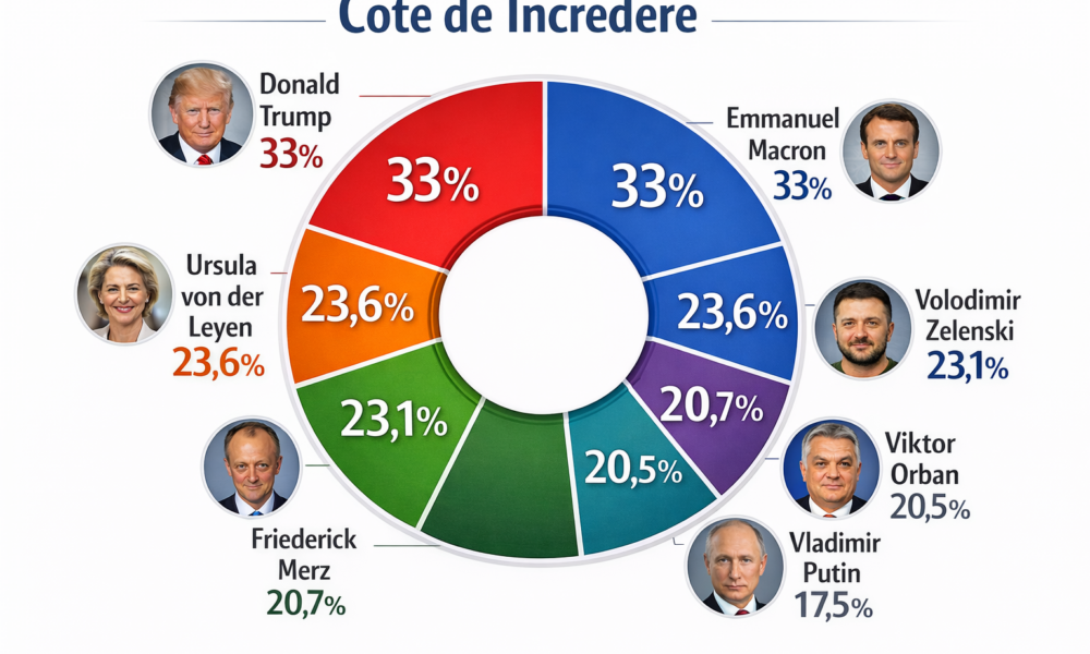 Cine sunt liderii internaționali în care românii au cea mai mare încredere