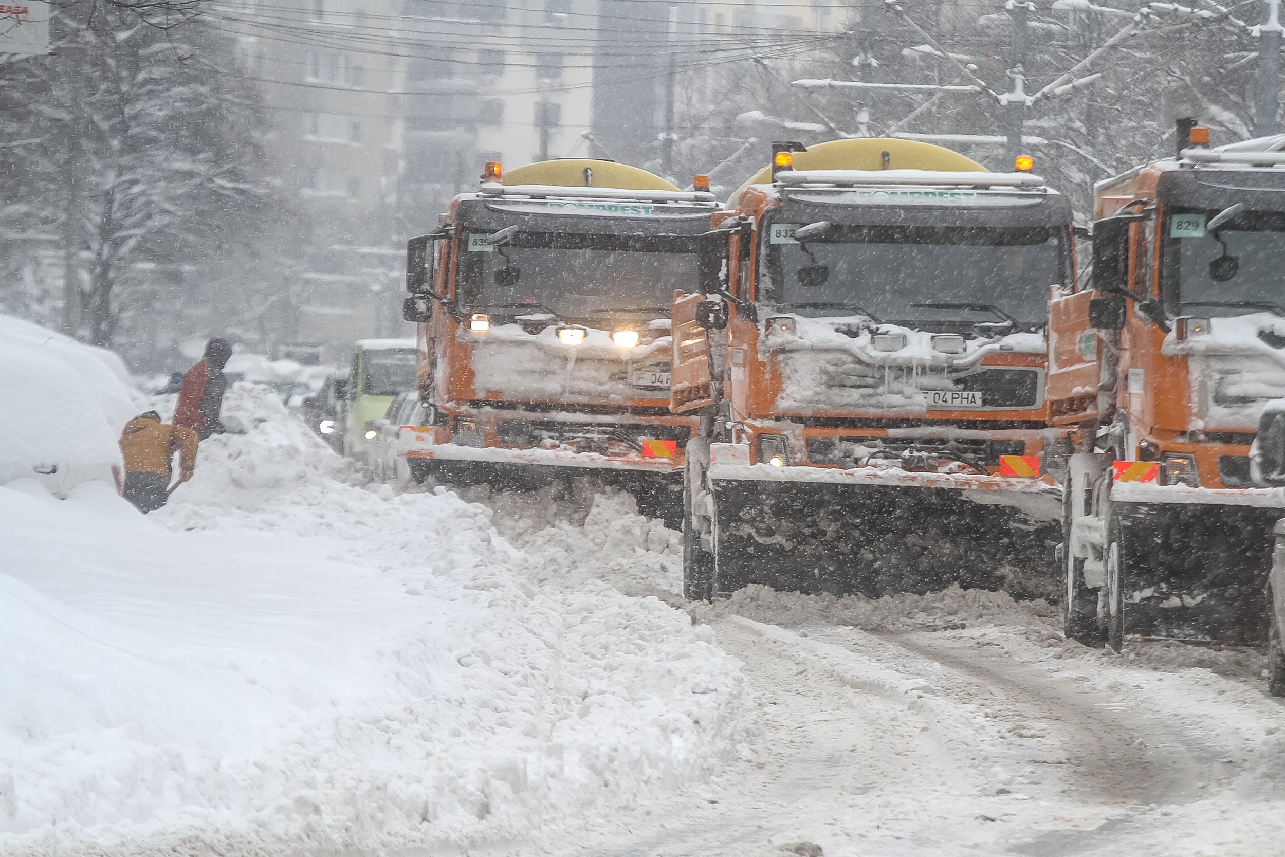 Cod portocaliu de viscol: Restricții de circulație pe DN1 și cursuri suspendate în mai multe județe