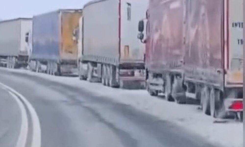Cod Galben: 14 kilometri de camioane staționate pe DN5 spre Bulgaria