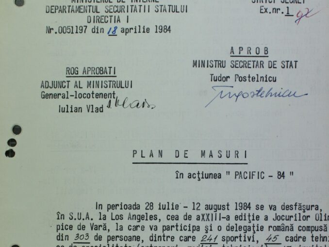 Acţiunea „PACIFIC-84”. Cu Securitatea la olimpiadă
