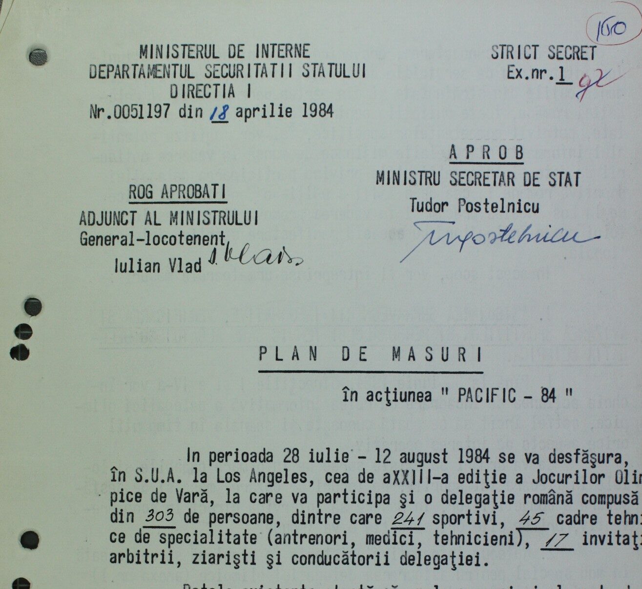 Acţiunea „PACIFIC-84”. Cu Securitatea la olimpiadă