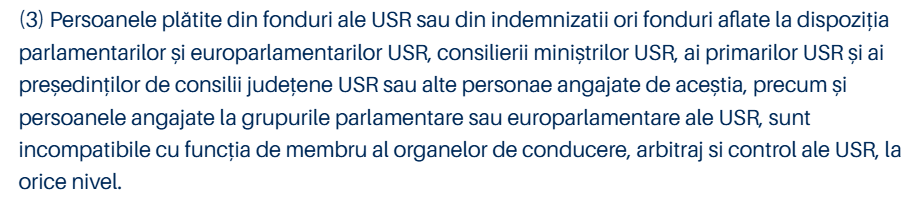 USR s-a reformat. Au fost introduse „mandatele pe viață”, dar și liber la angajări pe banii primiți de partid din subvențiile de la Stat