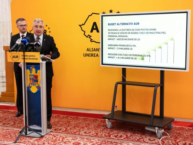 Liderul senatorilor AUR, Petrișor Peiu: Bugetul alternativ AUR reduce cheltuielile publice inutile ale aparatului de stat supradimensionat