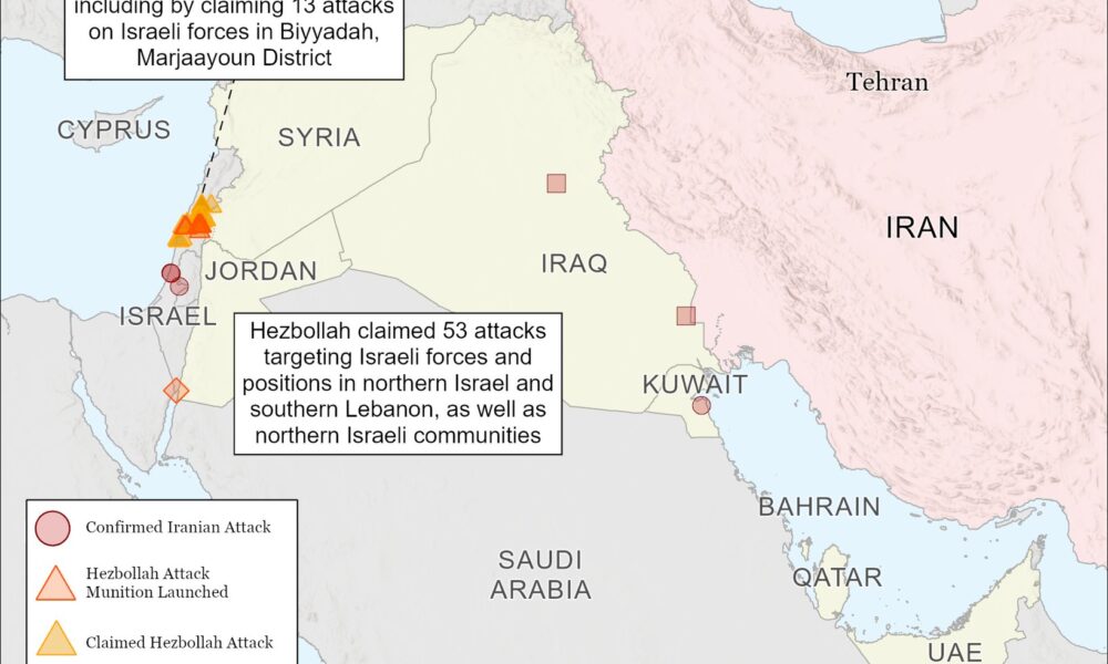 Evoluția războiului din Iran, pe scurt. Institutul pentru Studierea Războiului publică hărțile atacurilor