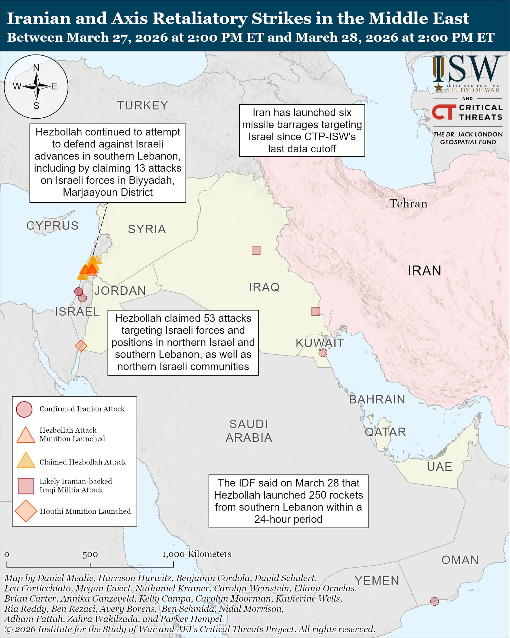 Evoluția războiului din Iran, pe scurt. Institutul pentru Studierea Războiului publică hărțile atacurilor