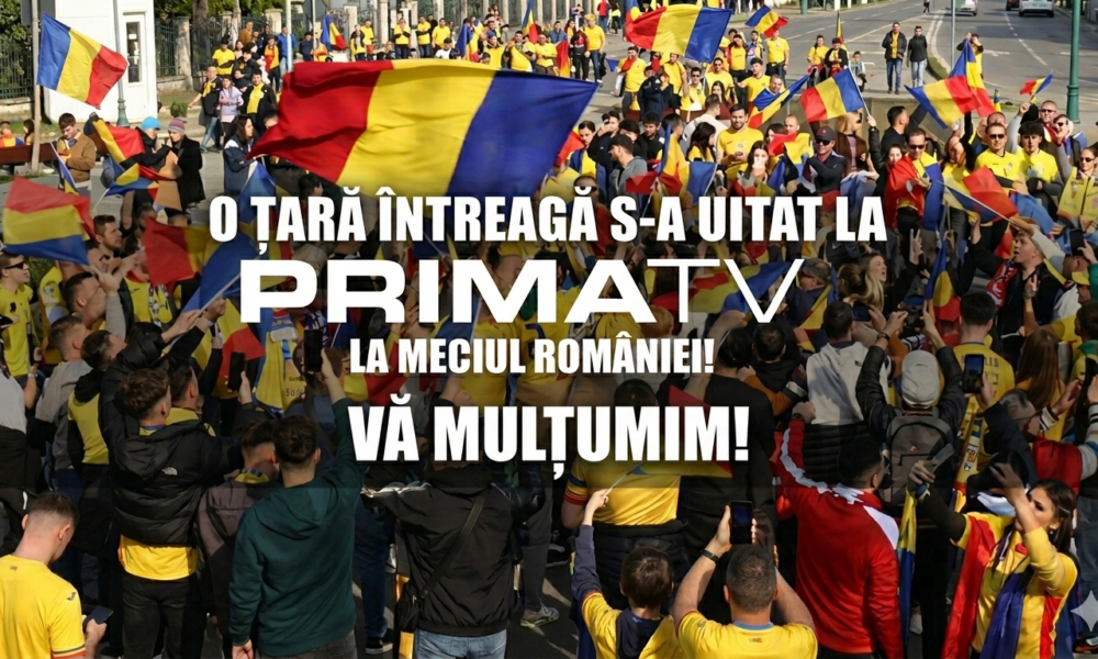 O ȚARĂ ÎNTREAGĂ S-A UITAT LA PRIMA TV LA MECIUL ROMÂNIEI