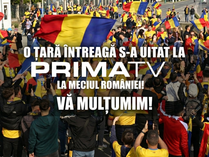 O ȚARĂ ÎNTREAGĂ S-A UITAT LA PRIMA TV LA MECIUL ROMÂNIEI