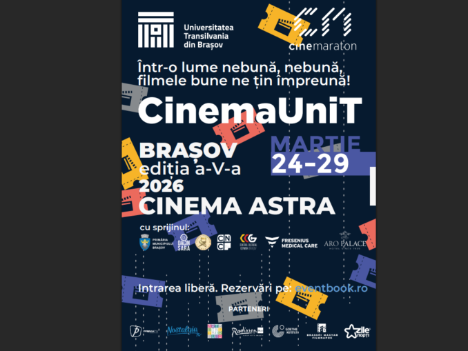 CinemaUniT ajunge la ediția a V-a: film românesc, dialog multicultural și invitați de marcă la Brașov
