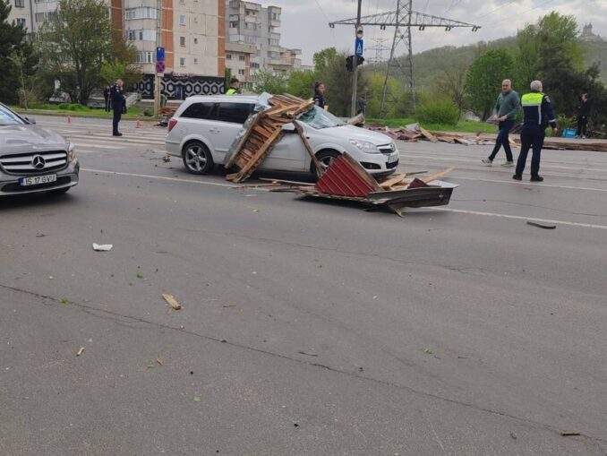Urmările vijeliei din Iași: Copaci puși la pământ și persoane rănite