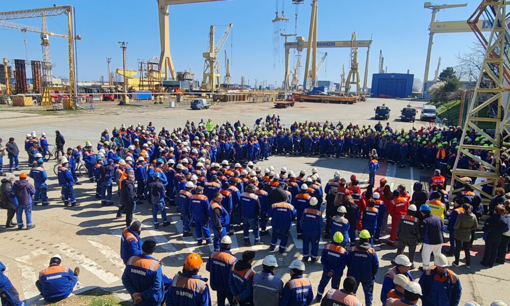 O nouă zi de protest la Șantierul Naval Mangalia
