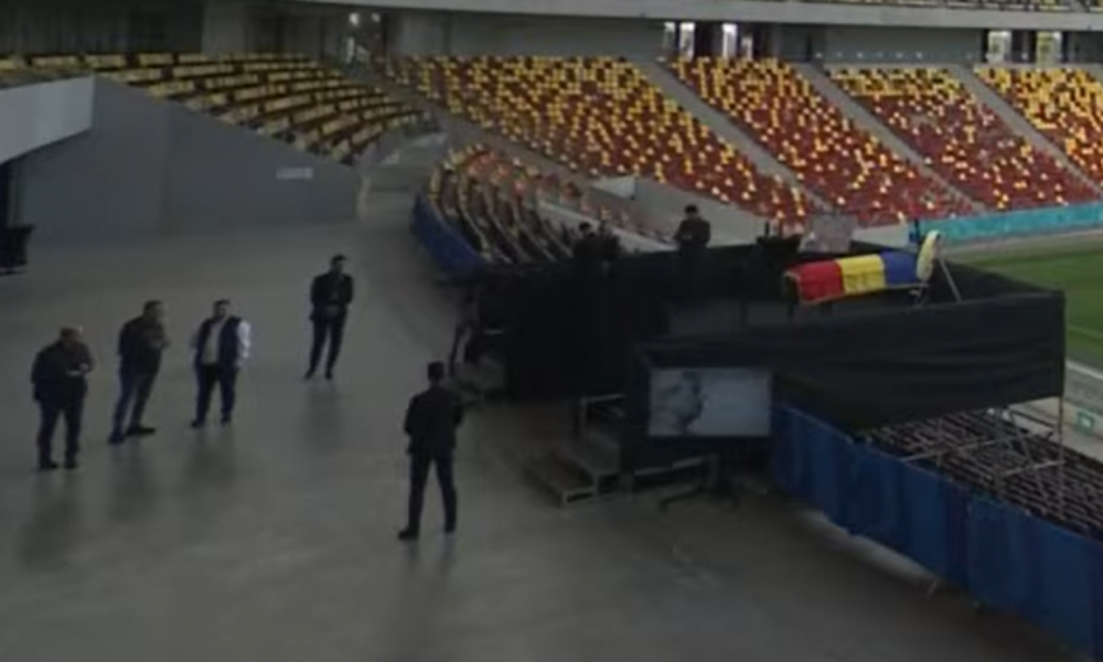 Sicriul lui Mircea Lucescu a fost depus la Arena Națională