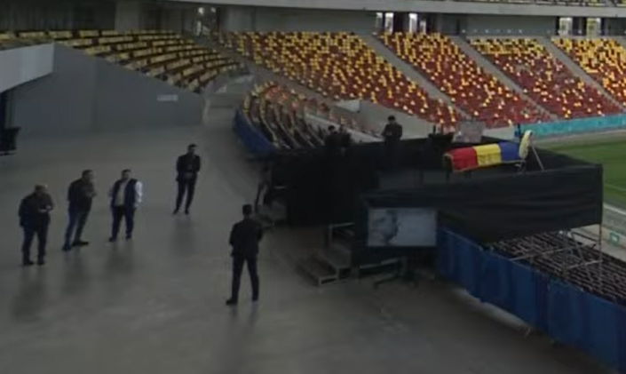 Sicriul lui Mircea Lucescu a fost depus la Arena Națională