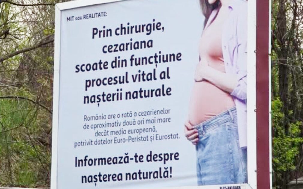 Autorii panourilor despre cezariană, chemați la ANPC