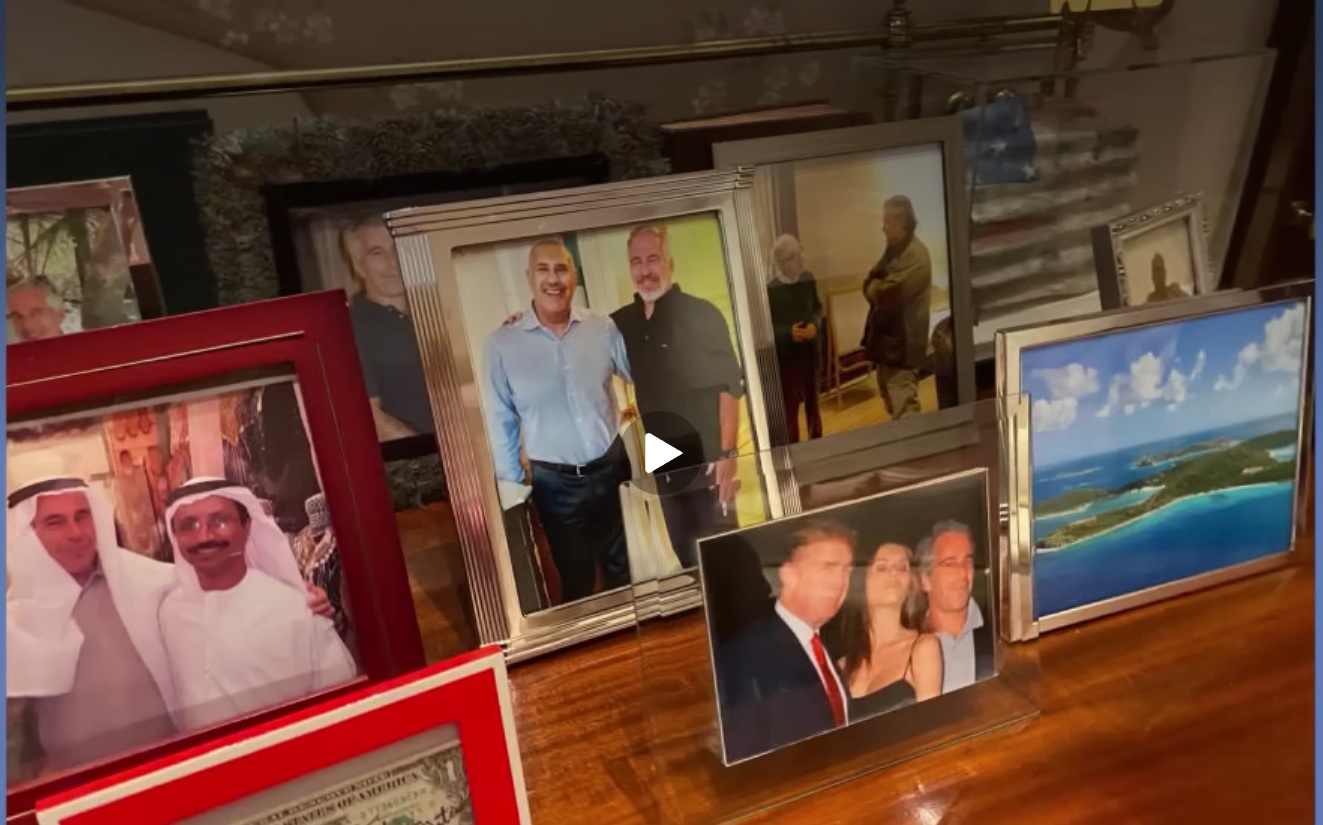 Fotografie difuzată de Jimmy Kimmel cu Epstein Captură Kimmy Kimmel Live