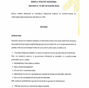 PNL - decizie 23 martie 2026