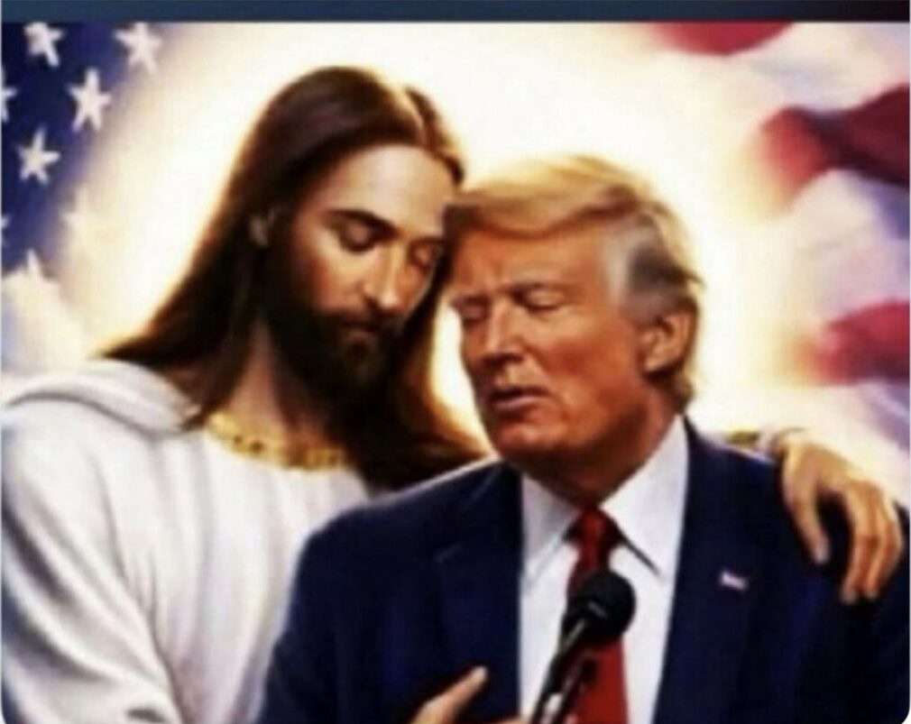 Iisus îl îmbrățișează pe Trump într-o fotografie AI publicată chiar de președintele SUA