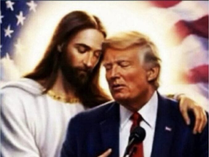 Iisus îl îmbrățișează pe Trump într-o fotografie AI publicată chiar de președintele SUA
