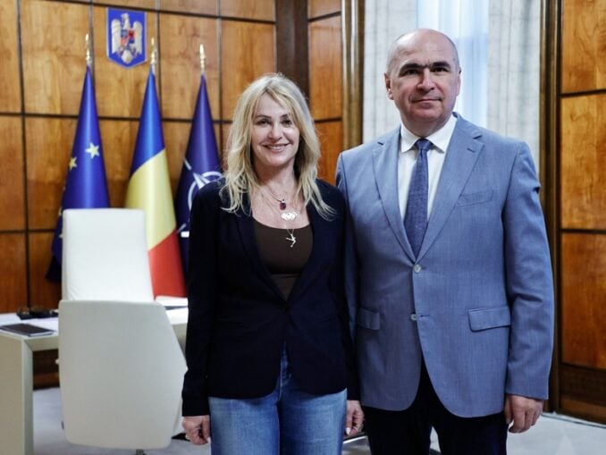 Premierul interimar Ilie Bolojan a primit-o la Guvern pe Nadia Comăneci