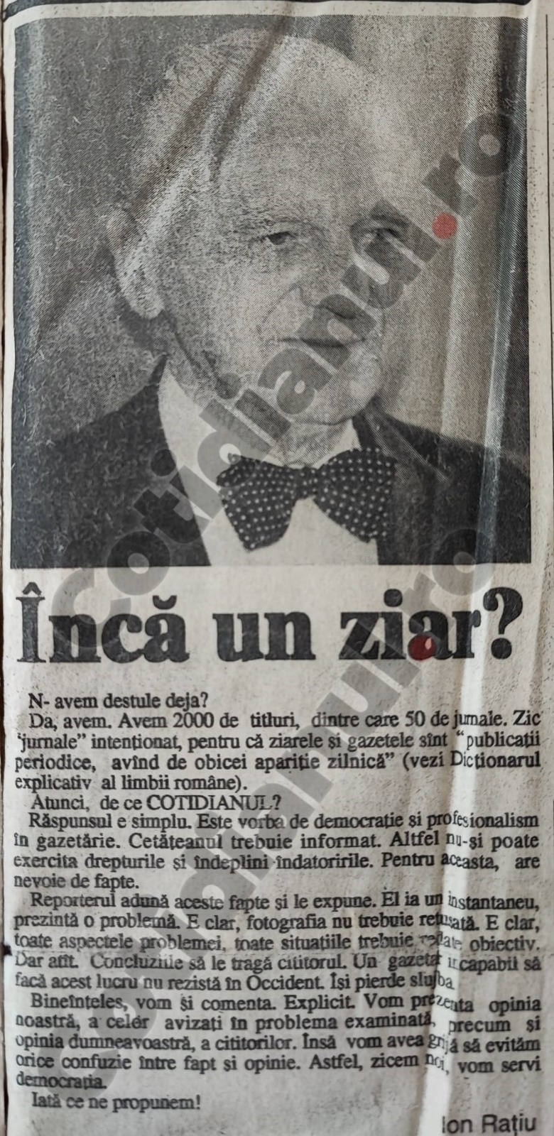 Ion Rațiu - Încă un ziar