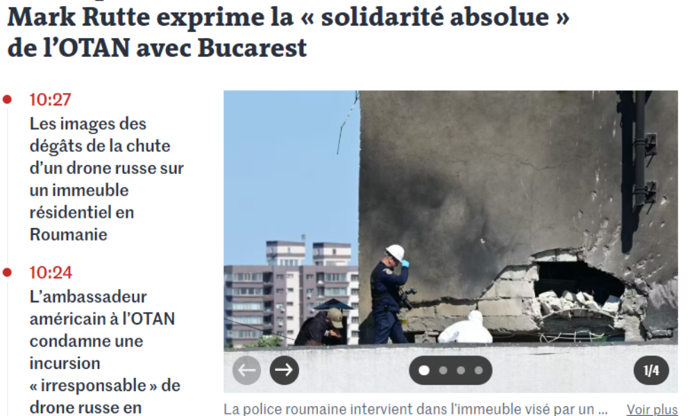 Cum s-a văzut în presa internațională incidentul dronei care a căzut pe un bloc din Galați