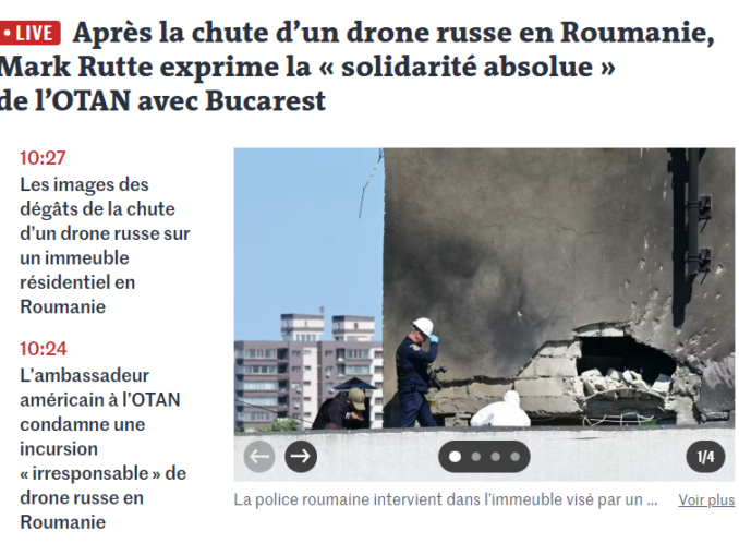 Cum s-a văzut în presa internațională incidentul dronei care a căzut pe un bloc din Galați