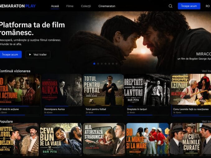 Cinemaraton lansează Cinemaraton Play, platforma de streaming dedicată exclusiv filmului românesc