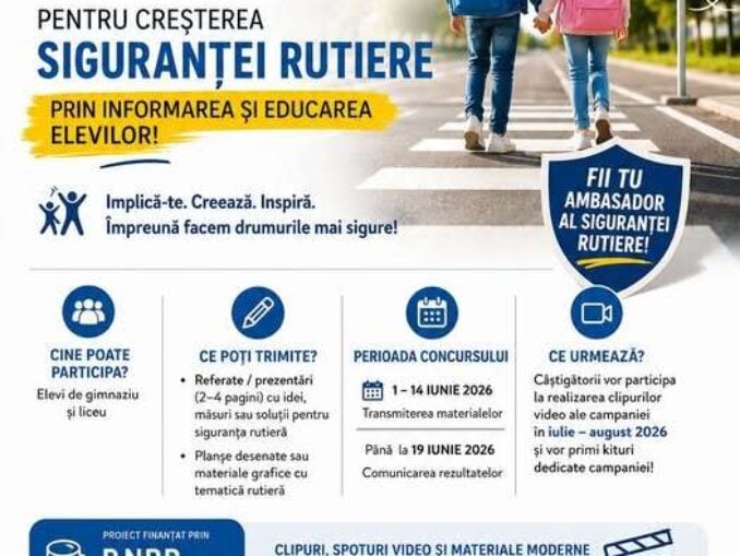 CNAIR lansează un concurs de idei pentru creșterea siguranței rutiere în rândul elevilor