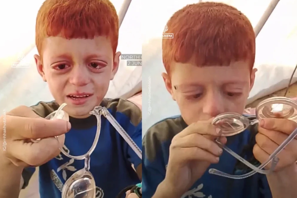 VIDEO Copilul de șapte ani din Gaza care a emoționat o lume întreagă după ce și-a spart ochelarii