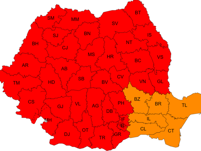 Început de săptămâna de foc pentru România. Aproape toată țara, sub cod roșu de căldură extremă