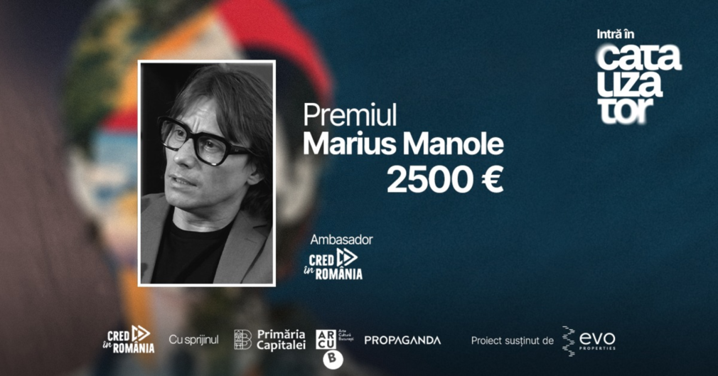 Marius Manole, noul ambasador al competiției „Catalizator”, organizată de Asociația „Cred în România” – VIDEO