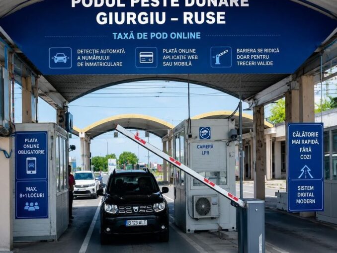 Taxa de pod Giurgiu–Ruse poate fi plătită online de astăzi