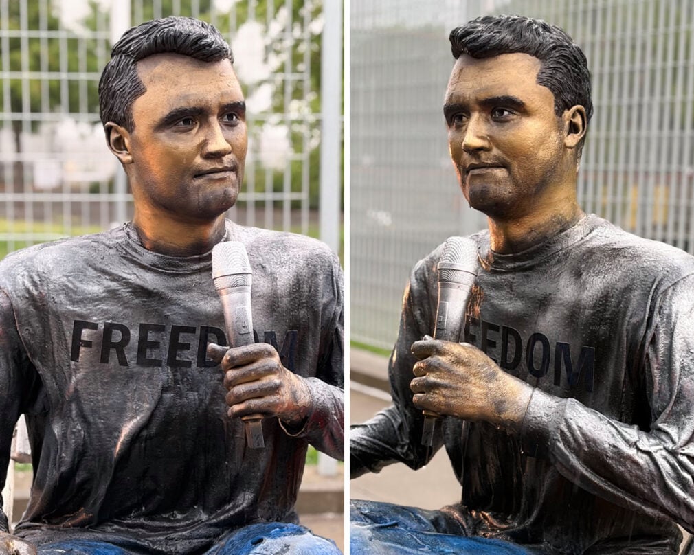 Un sculptor din New York a cheltuit 100.000 de dolari pe o statuie a lui Charlie Kirk pe care nimeni nu vrea să o cumpere