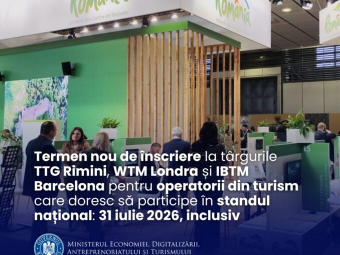 Termen nou pentru operatorii din turism. 31 iulie, ultima zi de înscriere la târgurile din Rimini, Londra și Barcelona