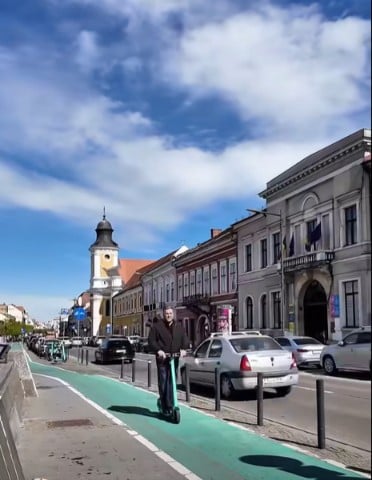 trotinetele electrice în centrul Clujului