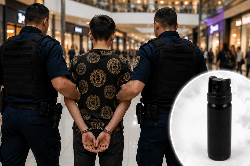 Copil de 14 ani reținut 24 de ore de polițiștii din Dolj. Ar fi dat cu „spray lacrimogen“ într-un mall din Craiova