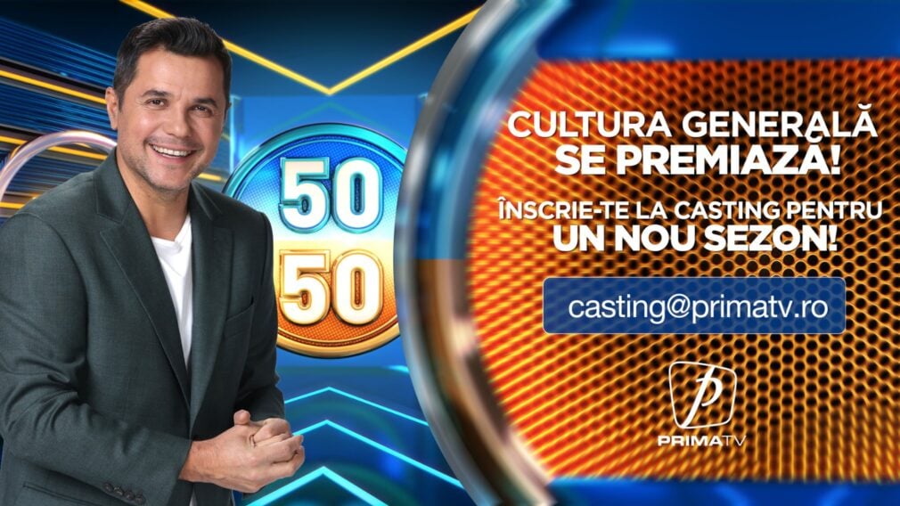 Cultura generală se premiază!  Înscrie-te la casting pentru noul sezon 50/50, la Prima TV